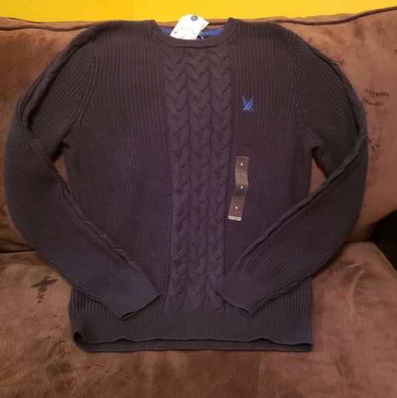 Nautica Blue Sail Cable Knit Sweater - Picture 2 of 2